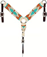 Vista 1 de Collar de Pecho de Mohair Occidental Personalizable Hecho a Mano de Cheval's para Caballos, Collares de Pecho Ecuestres para Caballos -(MB 5-Full)