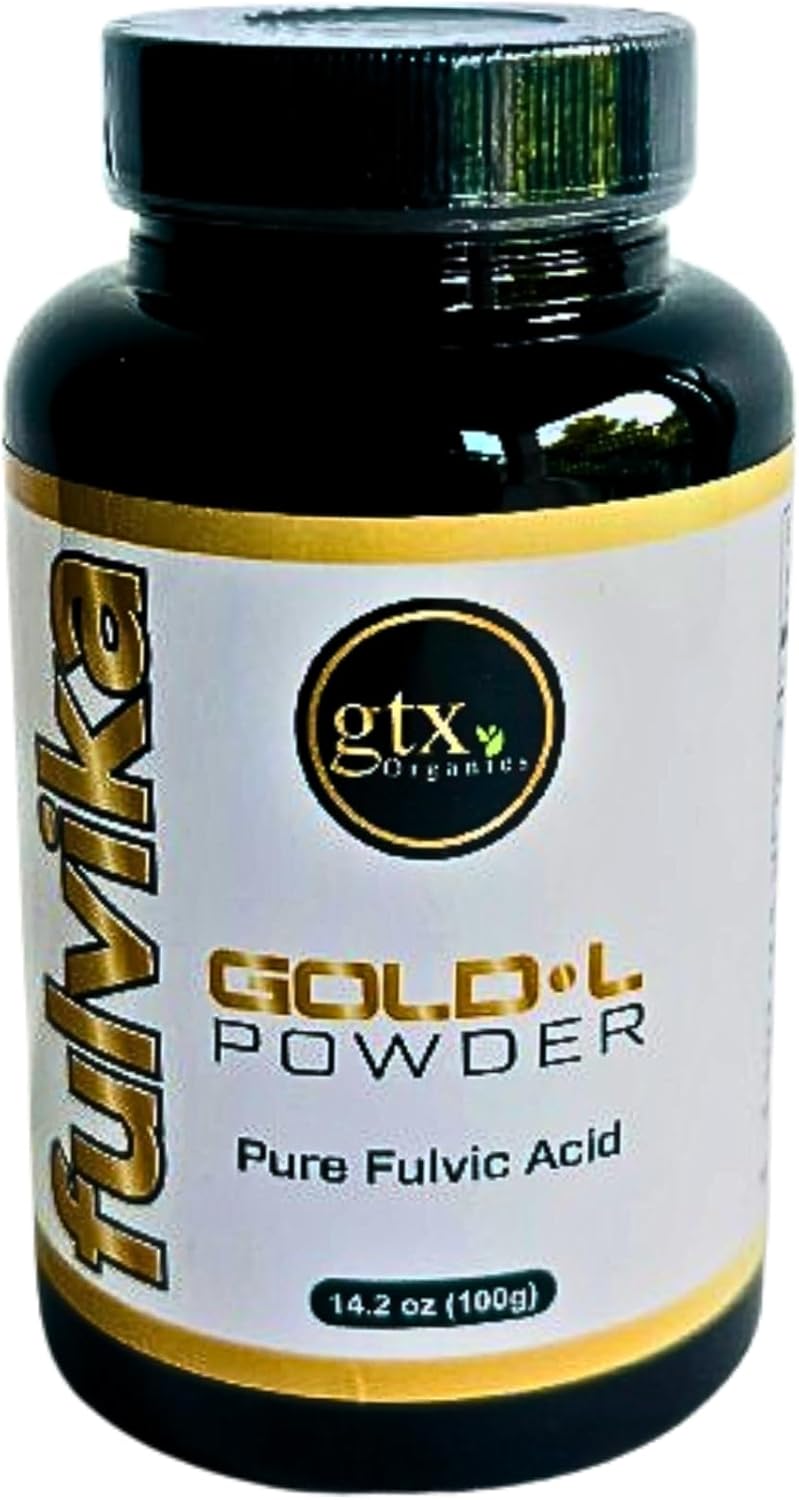 Trace Mineral Powder 100g (1000 Servings) Lemony Flavor, Gold Color - 74 Trace Minerals from Pure Fulvic Powder - 100% Water Soluble, Plant-Based