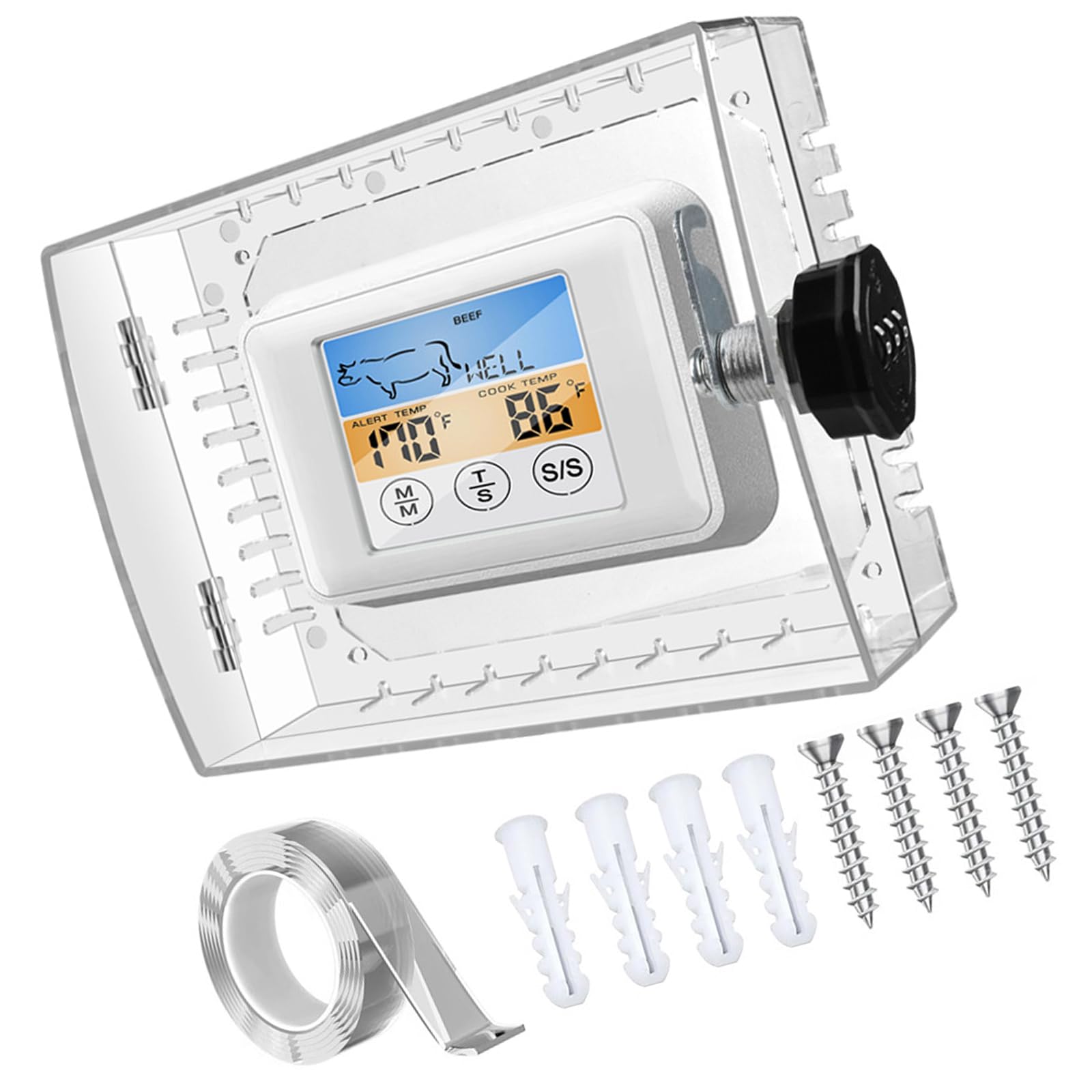Large Clear Thermostat Guard Box with Combination Set Thermostat Protector for Unauthorized Access Clear Guard