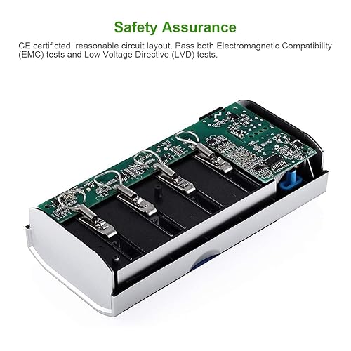 Miniatura 5 de EBL Cargador de batería inteligente para baterías recargables C D AA AAA 9V Ni-MH Ni-CD con función de descarga y pantalla LCD