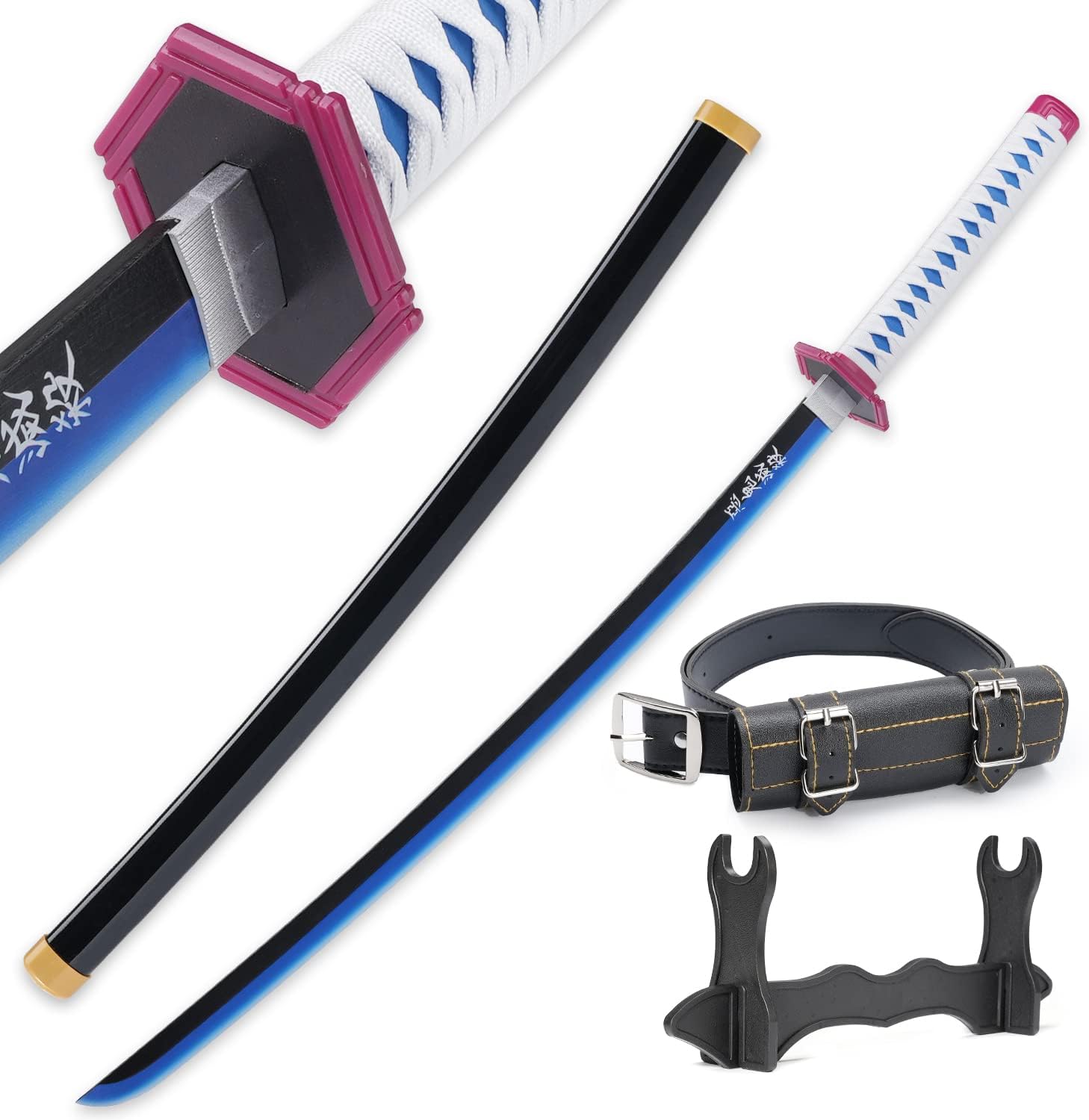 Anime Sword - 41 inches Anime Katana Replica with Belt and Stand - Durable Sword Perfect for Cosplay - Sword with Authentic Design