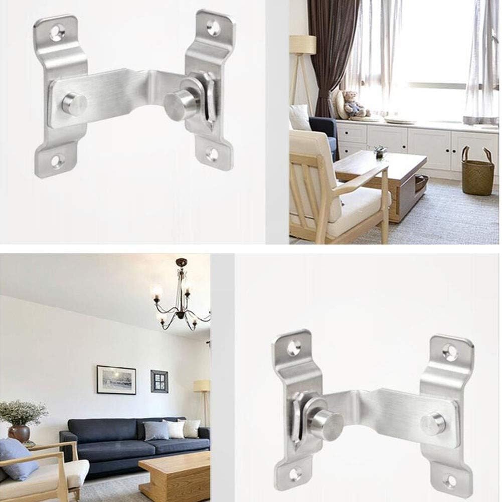 Portable Door Lock, Door Latch, Door Latch Right Angle 90 Degrees, Bolt Buckle, Barrel Sliding Lock Barn for Doors and Windows, Home Accessories