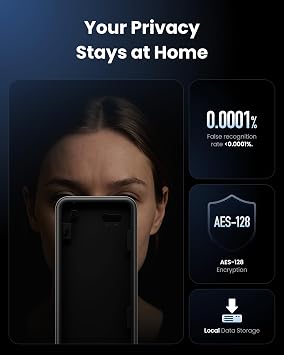 SwitchBot WiFi Smart Lock Ultra with Keypad Vision Pro, 3D Face & Palm Vein Recognition, Contactless Unlock, Fits Euro Profile Cylinder, Supports Matter, Alexa, Google, IFTTT