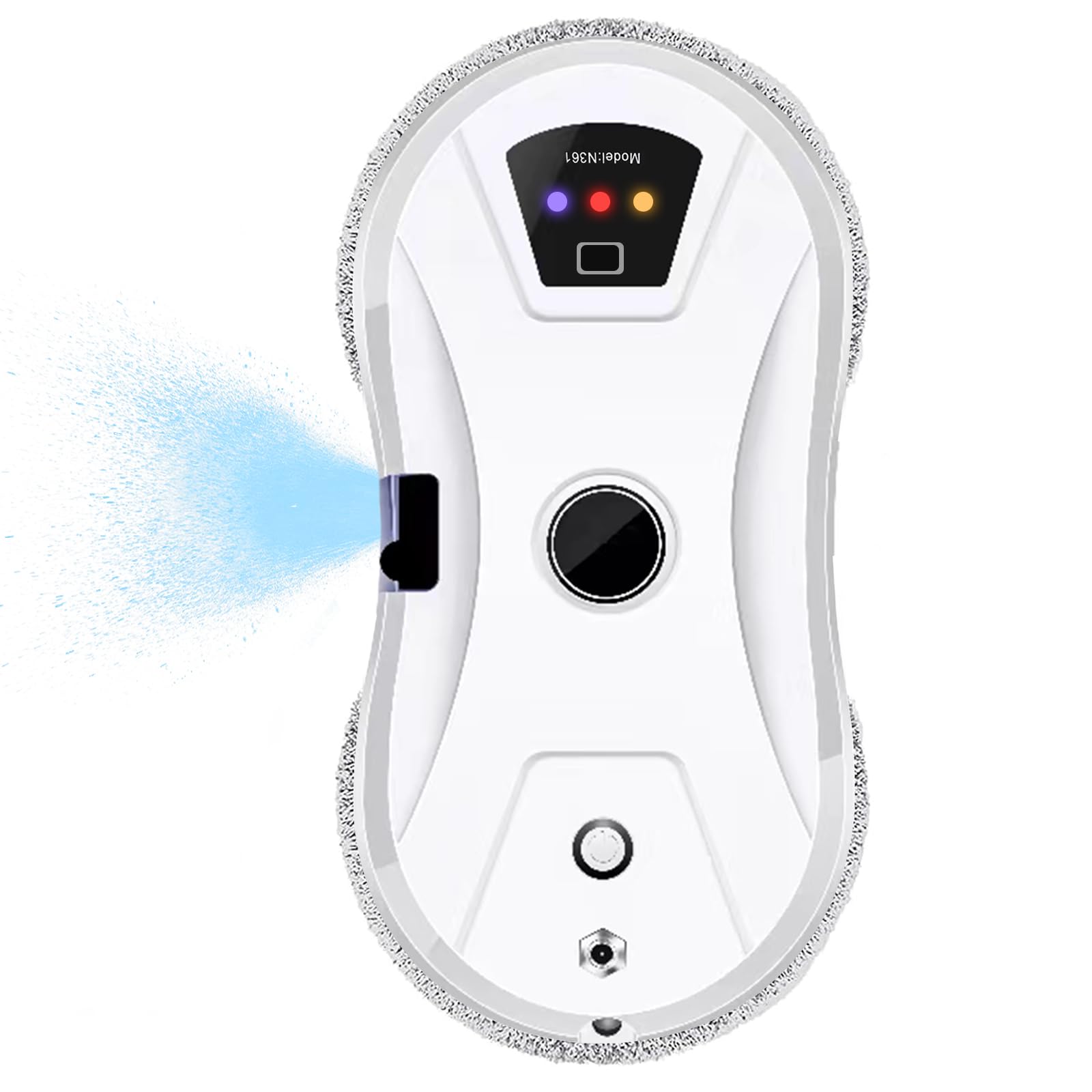 Robot lavavetri,robot lavavetri Elettrico con spruzzatore d'acqua,potente potenza di aspirazione 5600Pa,robot lavavetri intelligente,robot lavavetri elettrico per superfici in vetro lisce