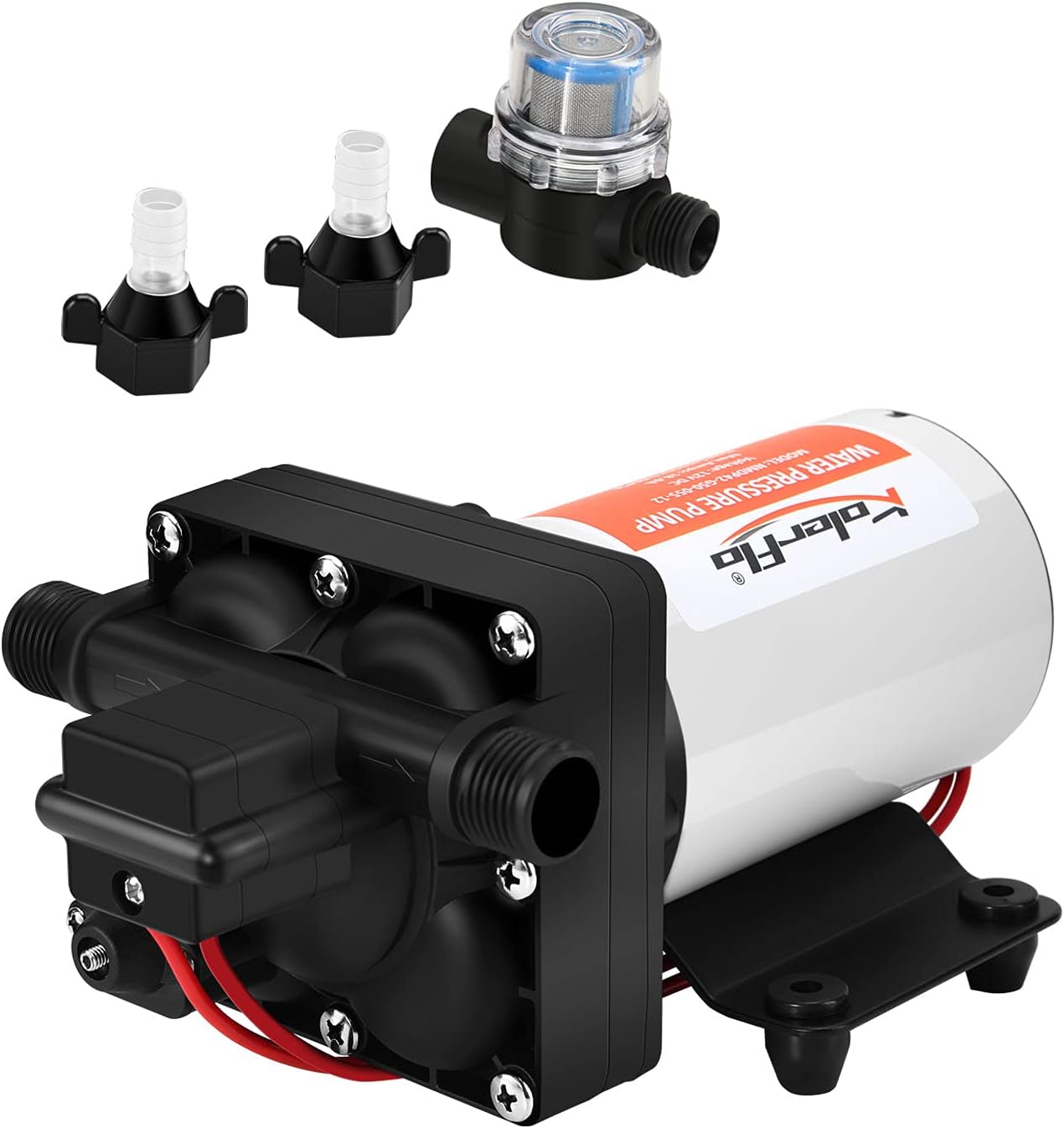 KOLERFLO Water Pressure Diaphragm Pump,12V 5.0 GPM 55 PSI Self Priming Water Pump for Caravan, RV, Boat, Marine, Agriculture Applications (FL42-5.0-12)