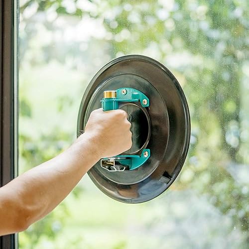 Miniatura 5 de Ventosa de vacío resistente de 12 pulgadas para elevación de granito y vidrio, elevador de vacío de ventosa de vidrio con mango de metal y bomba
