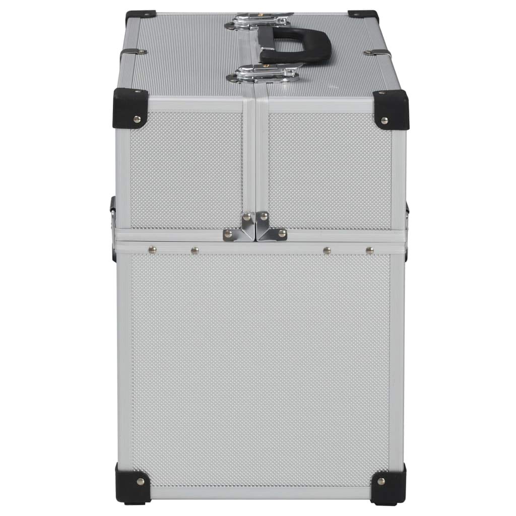 Maletín de herramientas de aluminio estructurado de 38 x 22 cm con 6 compartimentos y parte superior extensible para mantener tus herramientas ordenadas