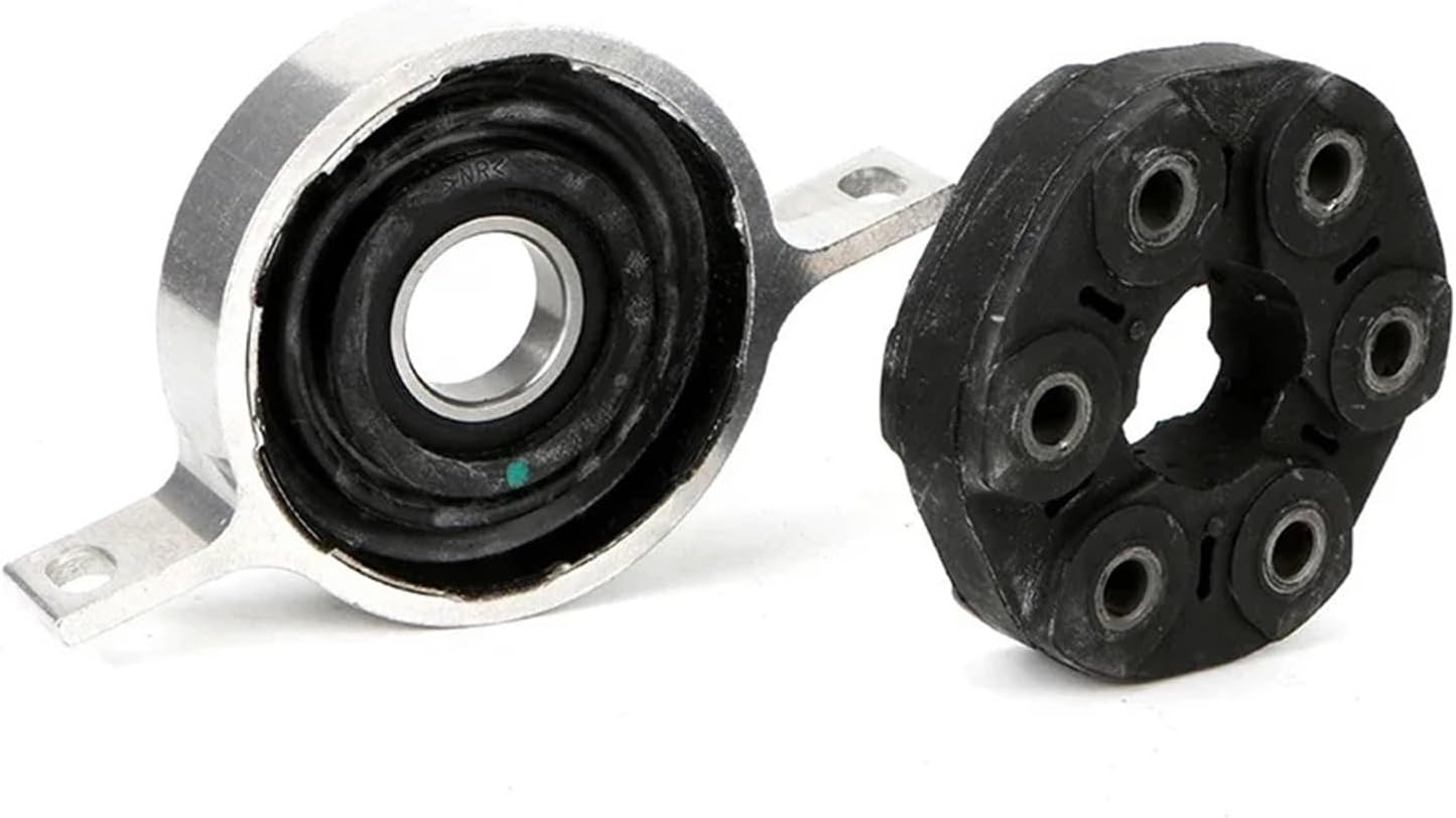 Car Chassis Flex Joint Disc And Driveshaft Center Carrier Bearing Support Kit. Compatible For BMW E90 E91 E92 E82 26127526631 26111225624 Center Bearing.