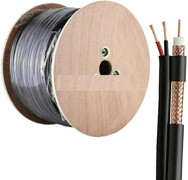 PACE RG59 + 2 Core Shotgun Bare Copper Video + Power Cable with CCA Power Cable 100m- Black