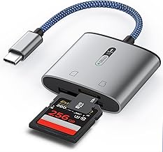 USB C SD Card Reader, Micro SD/TF Card Reader Adapter USB C 3.0 SD Card Reader Compatible with Phone 15/16, Android Galaxy S24/S23/S22, MacBook Pro/Air etc.