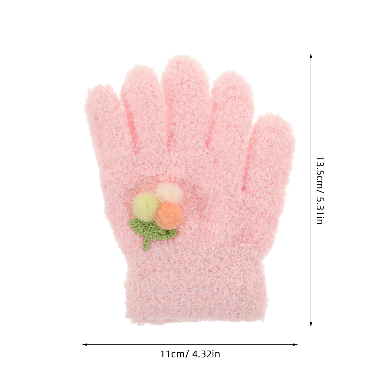 BESPORTBLE Gloves for Boys and Girls Cartoon Girls Boys Mittens Knitted Cotton Gloves Full Fingers for Cold Outdoor Play