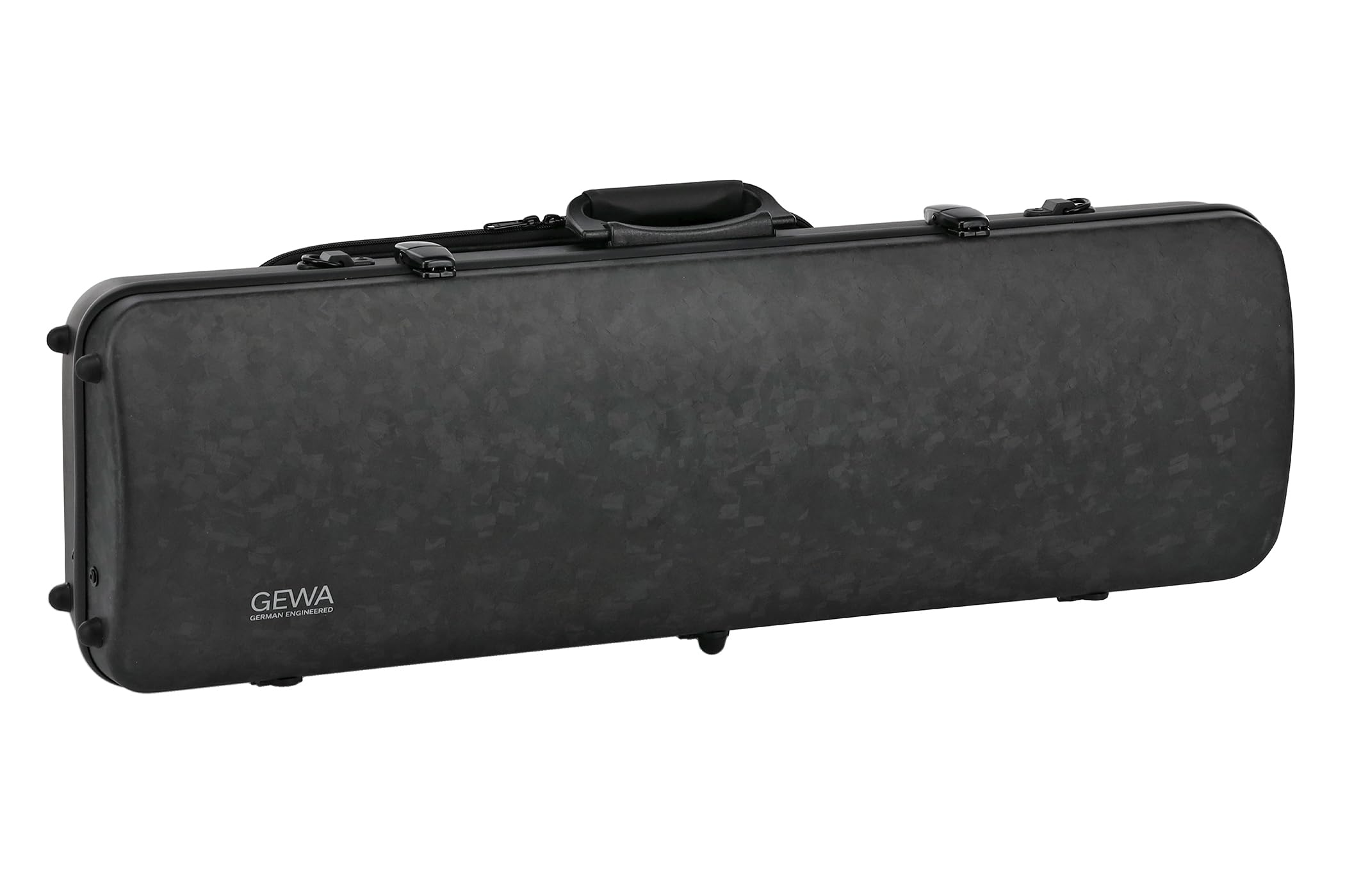 GEWA Étui à violon Camouflage Carbon – coque en carbone – suspension rembourrée – hygromètre numérique – sangles de sac à dos amovibles – pochette à partitions amovible – avec poignée latérale