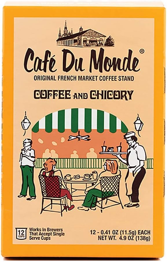 Cafe Du Monde Coffee and Chicory Single-Serve Cup Pods, 12 Count