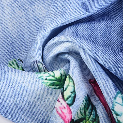 Womens Vintage Y2K High Waist Jeans Floral High Waist Straight Leg Denim Pants Baggy Flared Trousers Streetwear #TOP6