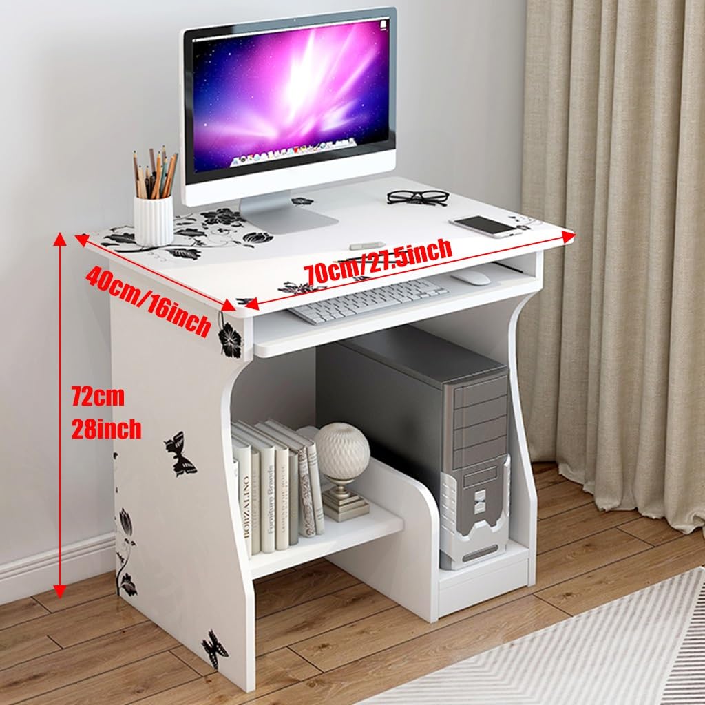 Amazon.com: GIZNXBA Computer Desk with Keyboard Tray, Home Office