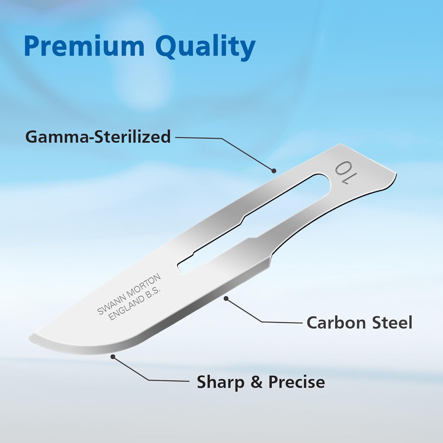 Swann Morton Surgical Scalpel Blade #10 - Sterile Dermaplane Blade for Face, Dermaplaning for Women & Men, Carbon Steel, Beauty Tools for Estheticians - Individually Wrapped, Box of 100 - Image 7