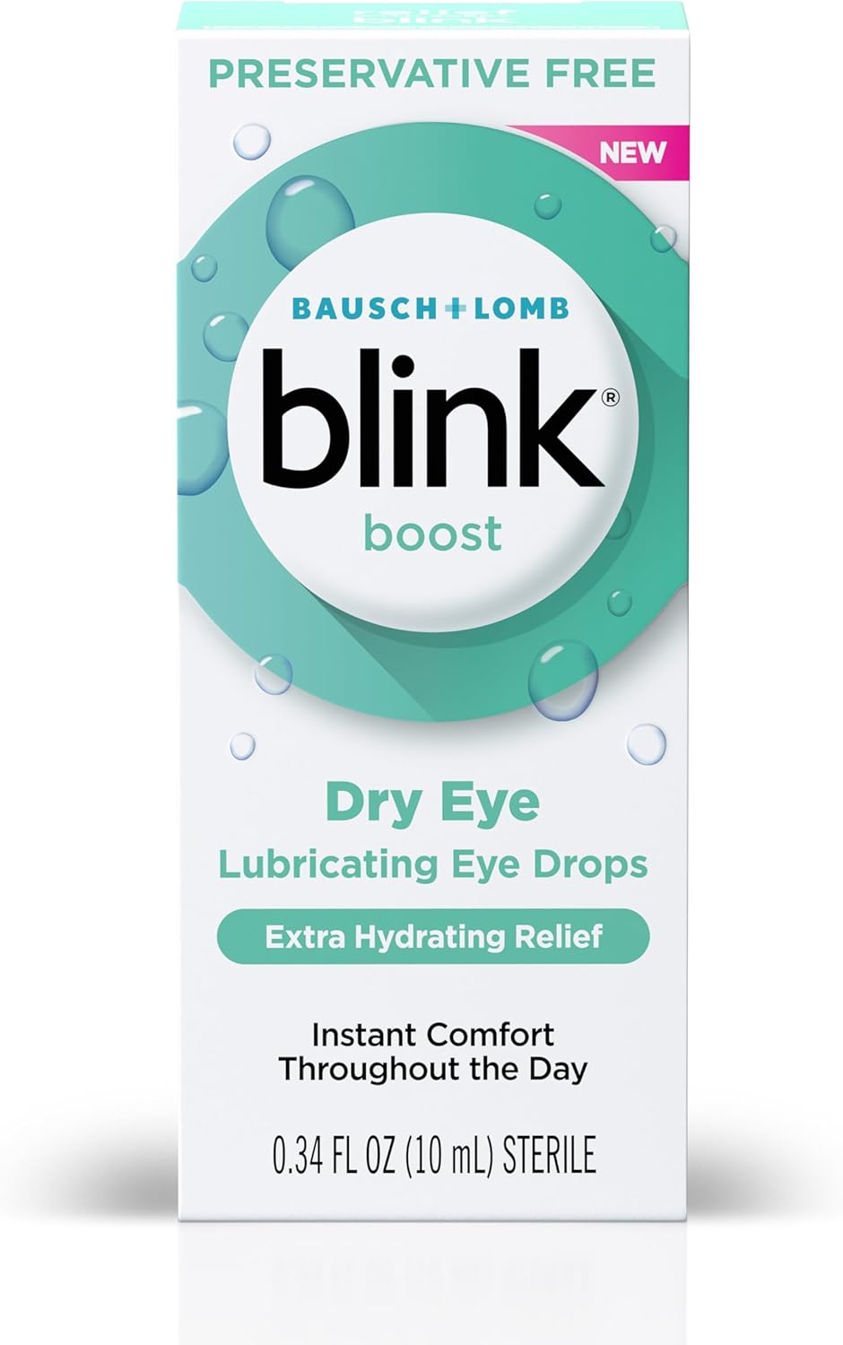 Blink Boost Preservative-Free Lubricating Eye Drops, Moisturizing & Soothing for Mild Dry Eyes, with Hyaluronate, Hydrating Relief Instant Comfort Throughout the Day, Contact Lens Friendly, 0.34 FL Oz - Image 2