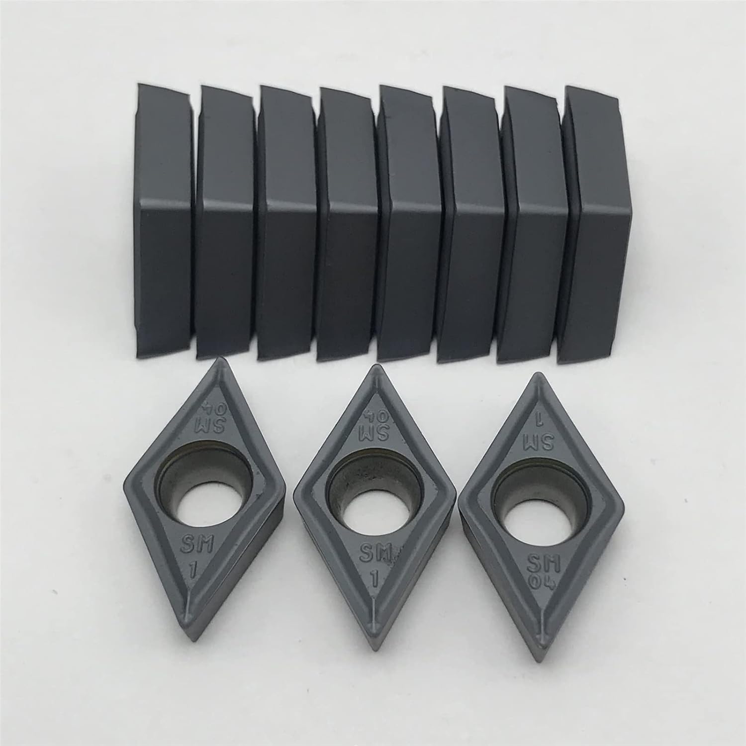 10PCS Carbide Inserts Internal Turning Tool Turning Insert CNC Lathe Cutting Tool (Angle : DCMT11T304 SM IC908)