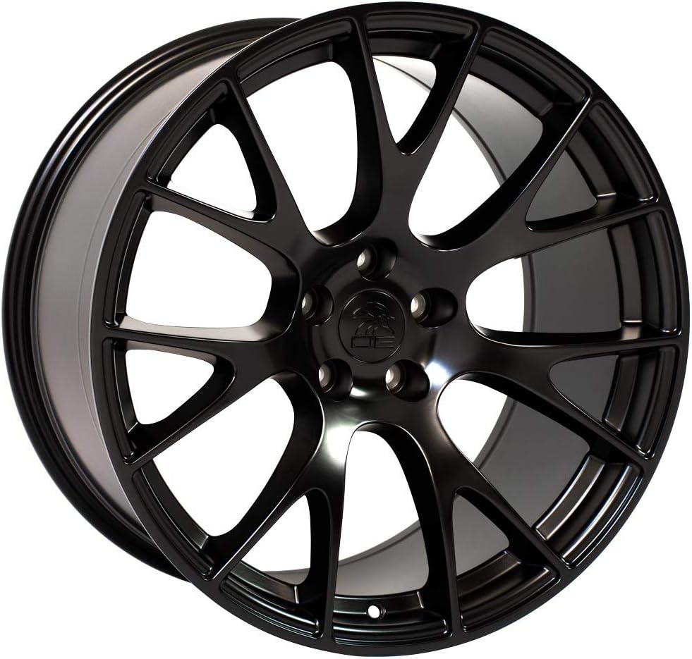 Partsynergy Replacement For 20" Rim fits 2006-2023 Dodge Charger Hellcat Style Satin Black 20x10 Wheel