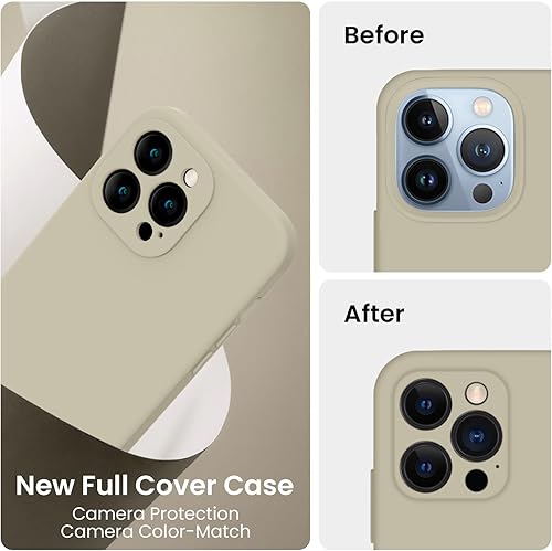 Miniatura 505 de FireNova Funda para iPhone 14 Pro, funda de silicona mejorada [protección de cámara] con [2 protectores de pantalla], forro interior de microfibra