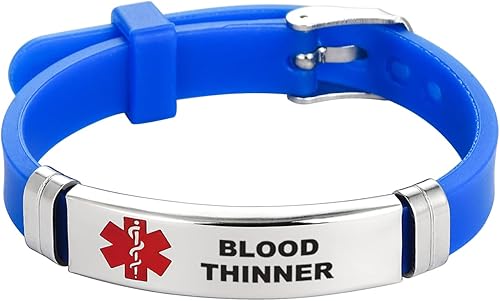 TGLS Pulsera de identificación de alerta médica para hombre, para emergencia, primeros auxilios, alerta de salud, grabada con láser, acero