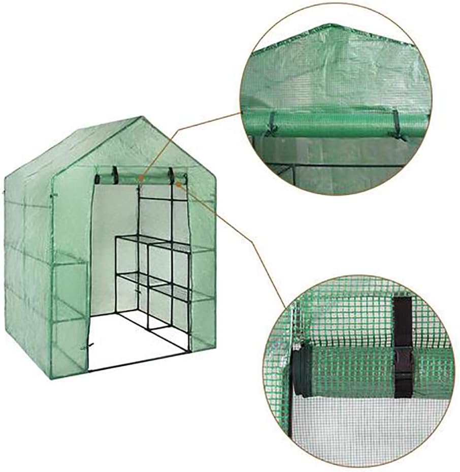 Gonetre Portable PVC Garden Greenhouse Cover Outdoor Mini Walk in Greenhouse Horticulture Other Horticultural Supplies (A), Gonetrehqfskrt02z-48
