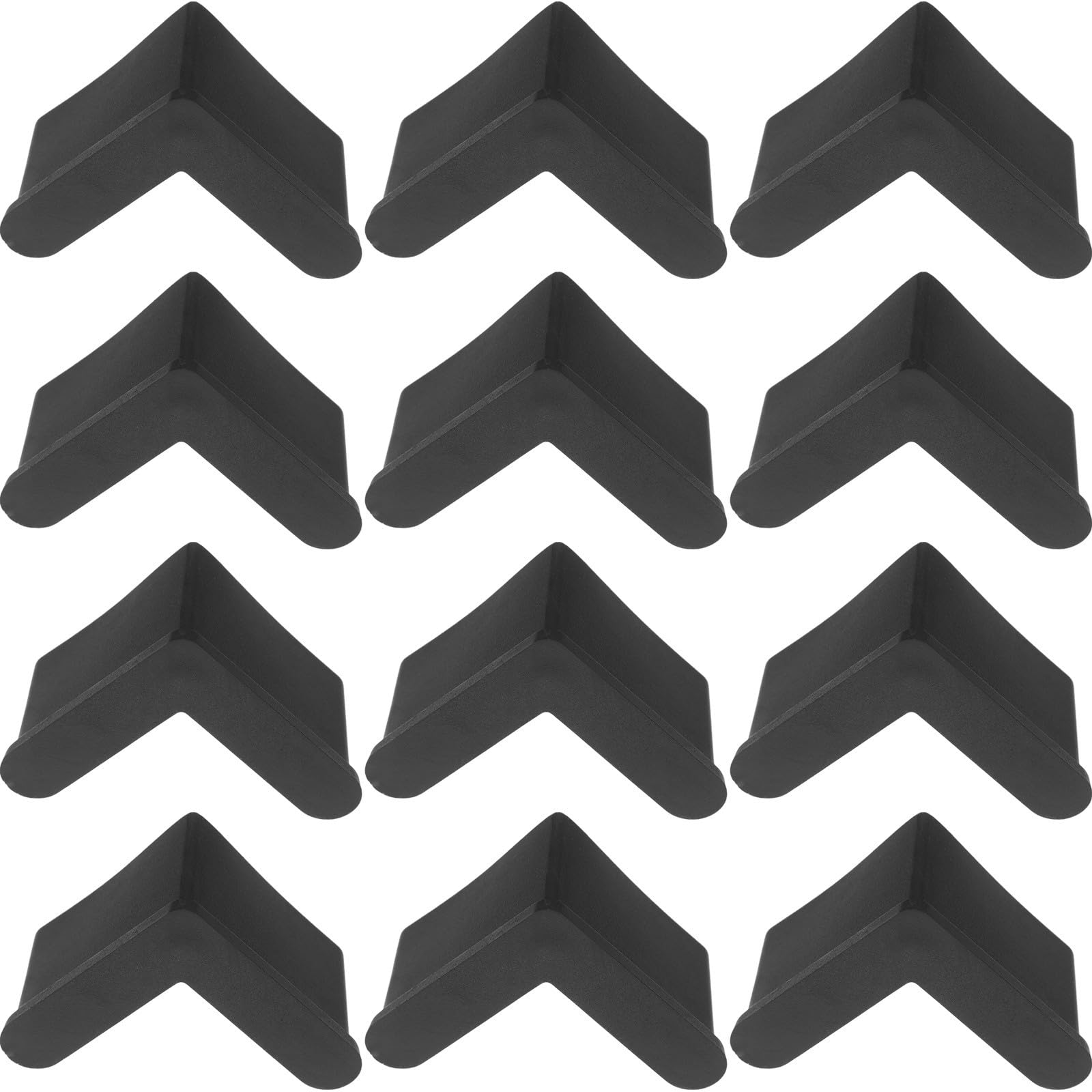 Chaussettes chaises antidérapantes en caoutchouc noir en lot de 50 embouts en L pour les bureaux