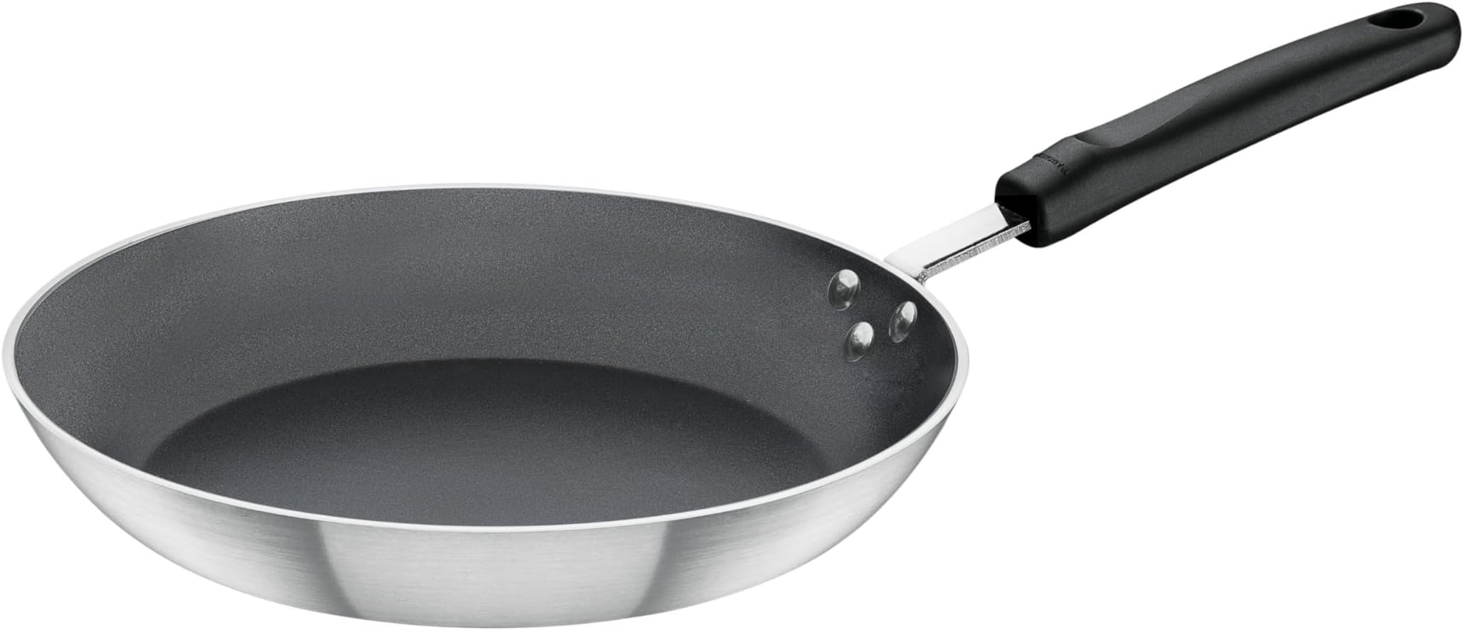 Professional Skillet with Nonstick Inner Coating, Black/Silver, 9.5 inch