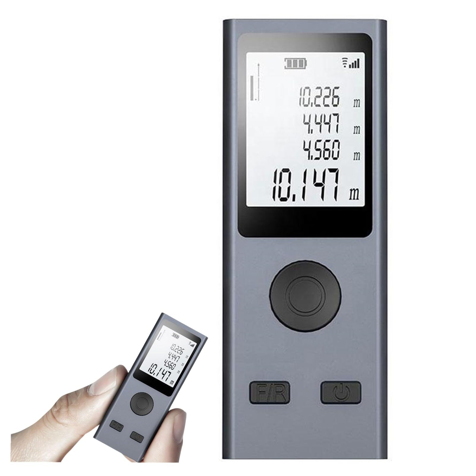 Mini Laser Measure Device, Smart Digital Laser Measurement Tool, Portable Handheld Range Finder, USB Rechargeable, Backlit Display, Area and Volume