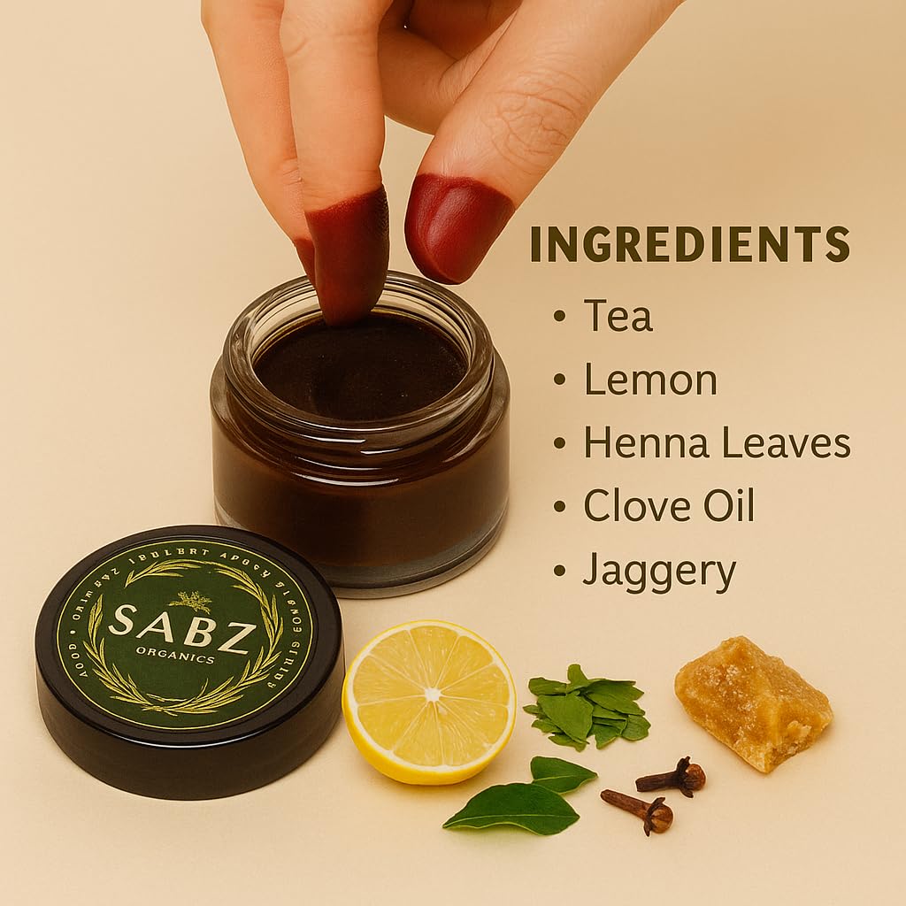 Sabz Organics Natural Dip Henna For Dark Mehendi Stain | Instant Mehendi Paste For Fingertips | Ready-to-use Dark Colour Heena Dip (Organic) 1