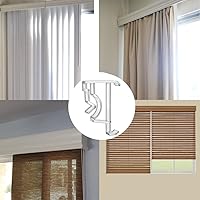 Vista 3 de Cutelec Clips de cenefa de 2 pulgadas, 5 piezas de plástico transparente oculto para cenefa de ventana, clip de sujeción horizontal de imitación