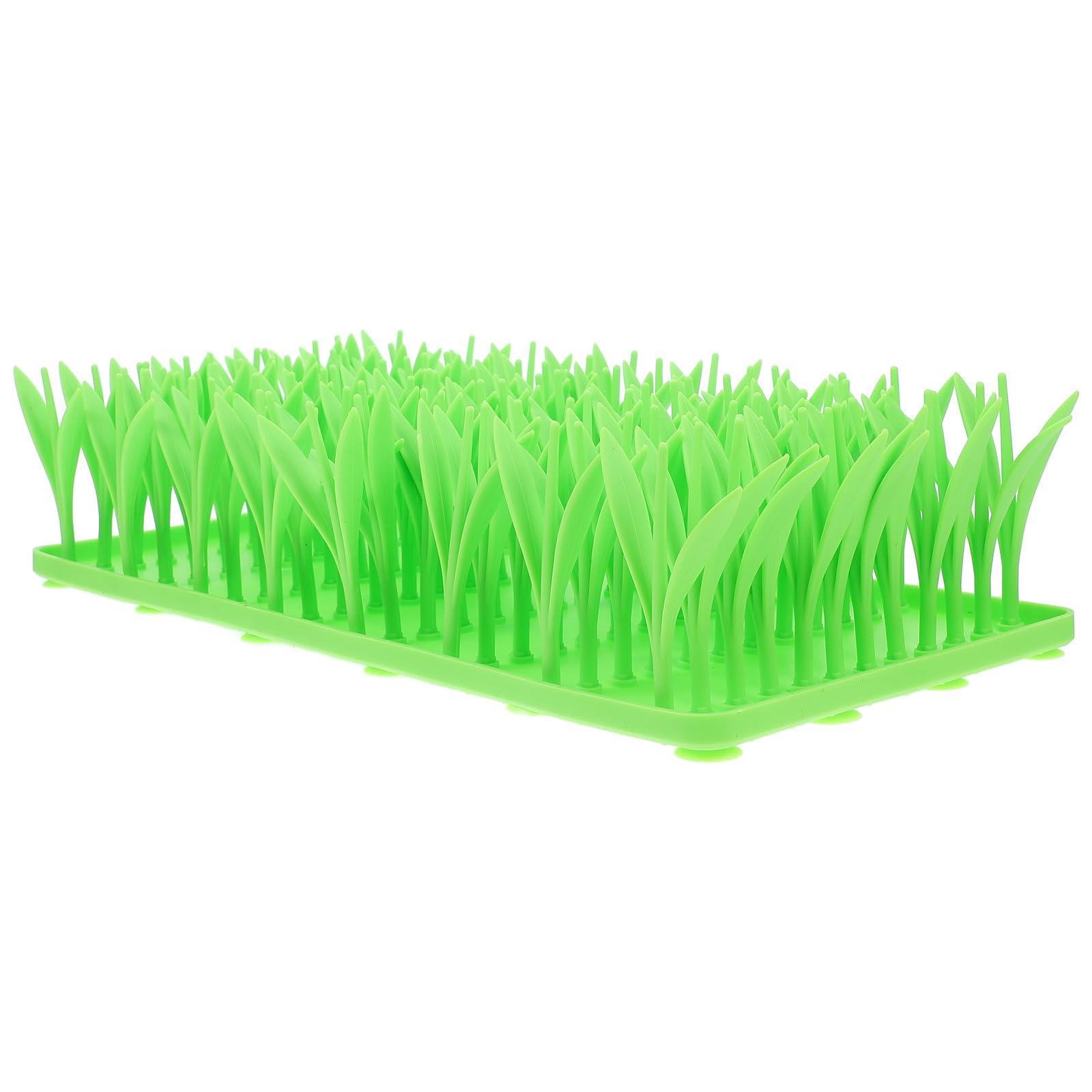 Alipis Silikon Leckerlimatte mit Gras Design rutschfeste Futtermatte Slow Feeding und Schnüffelmatte für Katzen und Hunde Hellgrün