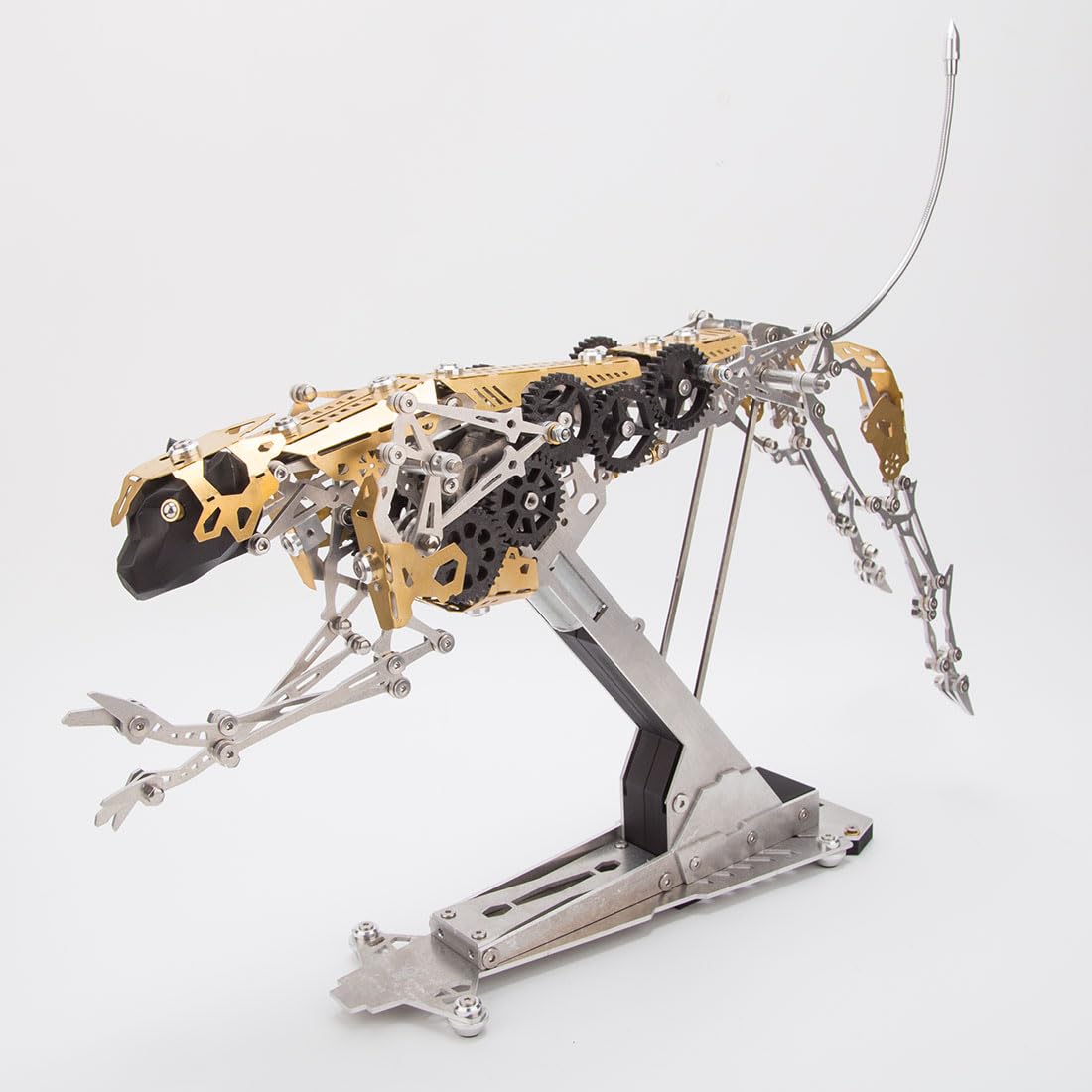 Set di puzzle in metallo 398 pezzi, modello Leopardo meccanico 3D, opzione regalo per amanti del modello e collezionisti
