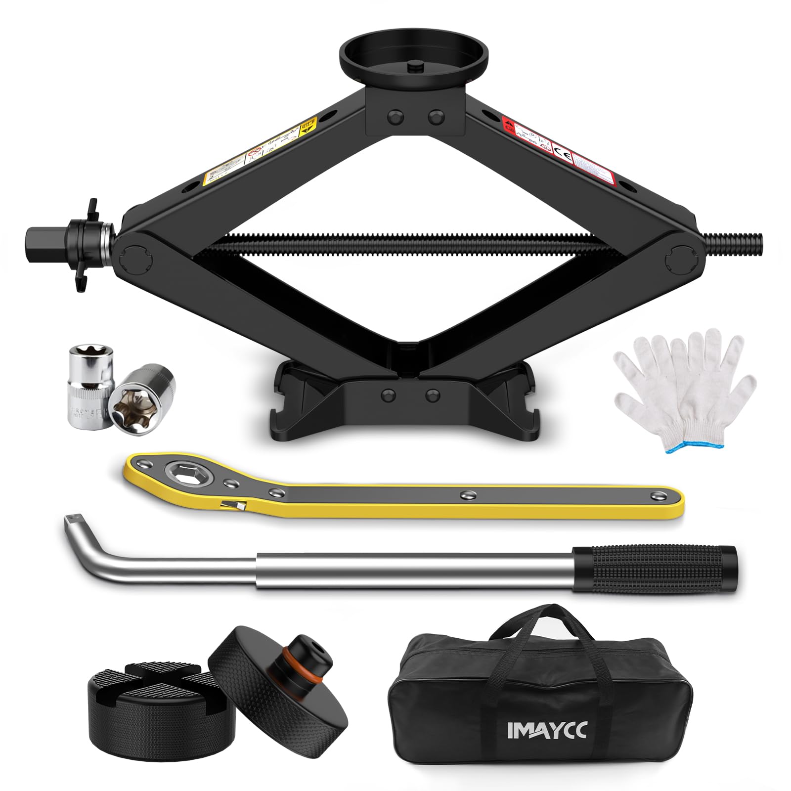 TEOV Scherenwagenheber 2,5 Tonnen - Tragbar & Elektrisch Für Auto, SUV & MPV