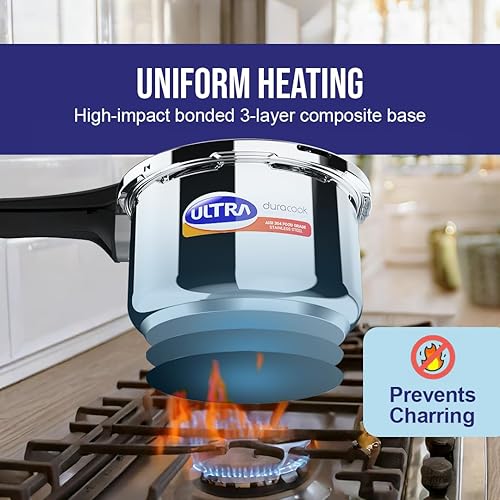 Miniatura 3 de Olla a presión Duracook con tapa exterior de acero inoxidable ULTRA 2.0L (2 litros)