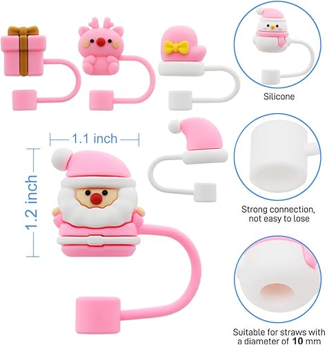 Miniatura 2 de Tapa de popote para copa Stanley, cubierta de popote de silicona compatible con vaso de 30 y 40 onzas con asa, tapas de puntas de popote