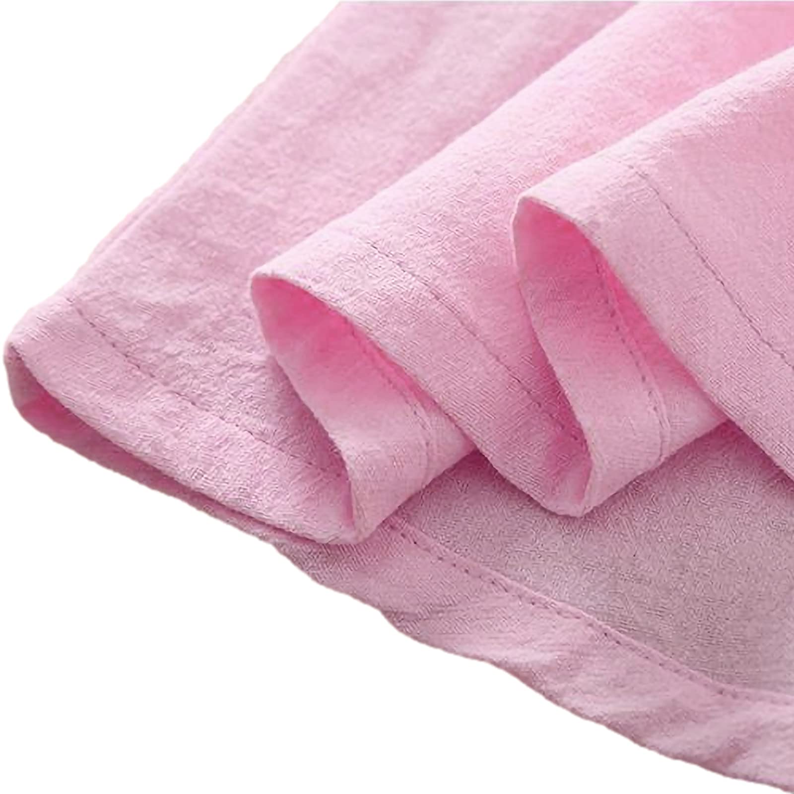 amropi Vestido para Niñas Algodón Manga Corta Corbata de moño Princesa Casual Vestidos 3-10 años