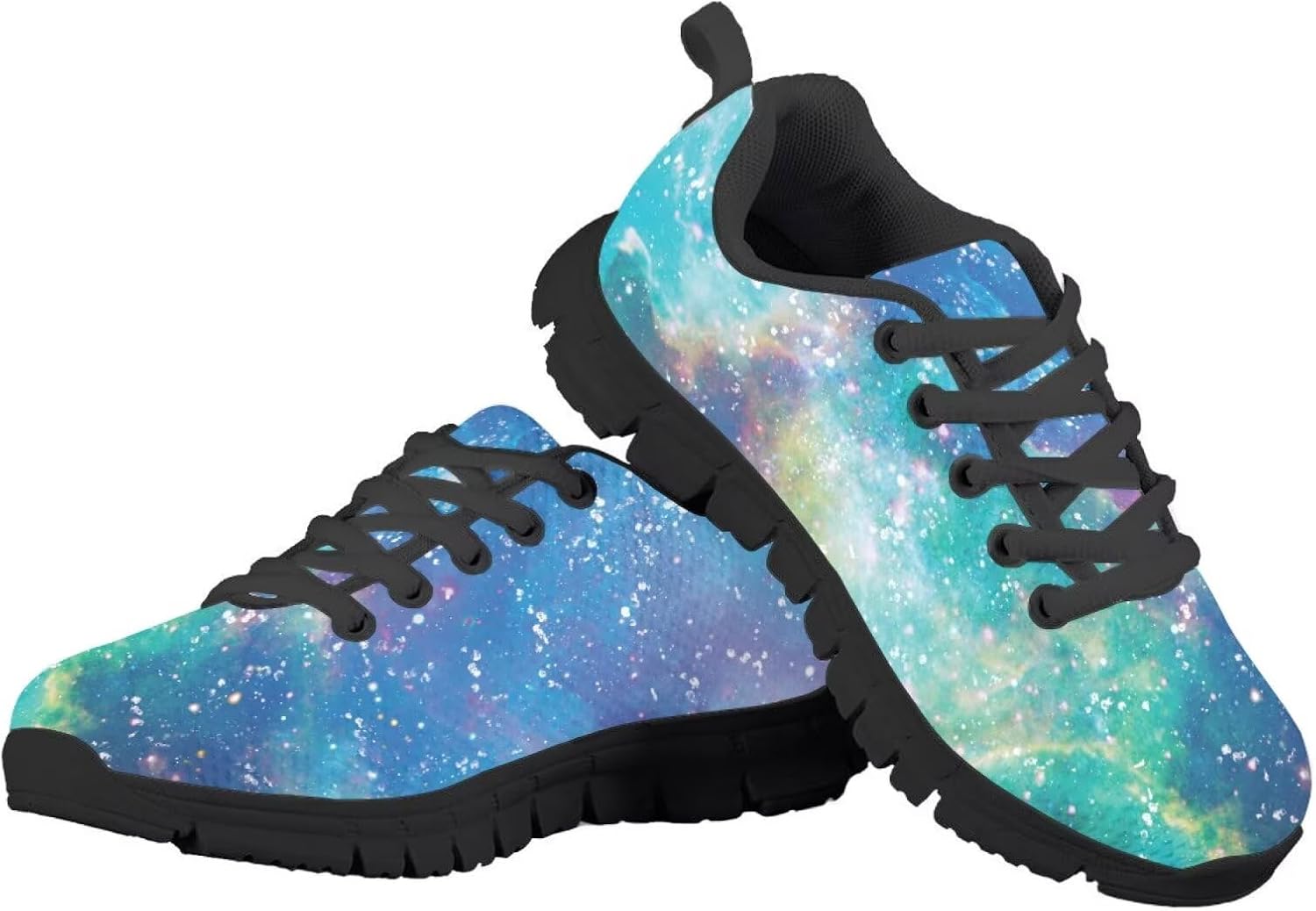 Funnydude Cute Print School Shoes for Girls Comfortable Walking Shoes Lace up Sneakers