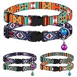 Cat Collar Breakaway 2PCS Adjustable Pattern Tribal Aztec Southwest Safety Pet Collars for Cats Kitten (Southwest + Aztec)