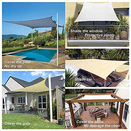Voile d'ombrage rectangulaire 2,5x3m imperméable pour patio