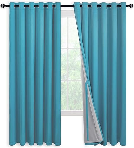 Miniatura 62 de DWCN Cortinas opacas 100% grises de 84 pulgadas de largo para dormitorio con forro negro, doble capa con aislamiento térmico, paneles de cortina