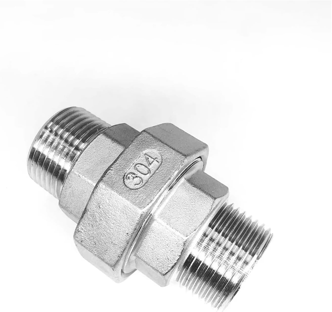 hardware 1PCS 304 Stainless Steel Union Joint Coupling 1/4" 3/8" 1/2" 3/4" 1" 1-1/4" 1-1/2" 2" BSP Female Male Thread Cast Pipe Fitting Pipe joint(M-M,1/4") Plumbing Fittings