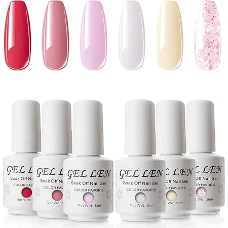 Amazon 秋シリーズ Gellen ジェルネイル カラージェル 6色セット ポリッシュタイプ 8ml Uv Led対応 コスモスピンク G Ellen ビューティー 通販
