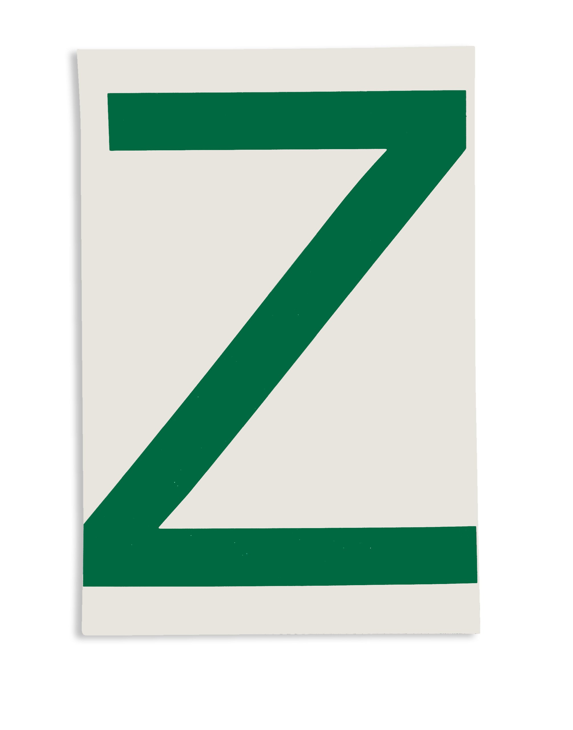 Brady 121844 ToughStripe Die-Cut Polyester Tape, Green Letter "Z"(Pack of 20)