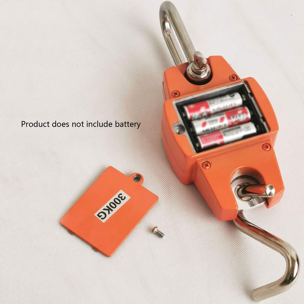 Minibáscula electrónica Digital con grúa, 300 kg/660 LB, Pantalla LCD retroiluminada, Ideal para Caza en Granjas, Arcos, Peces Grandes, Color Naranja/Azul, para Colgar (Azul: 150 x 85 x 46 mm)