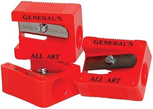 Generals Little Red All-Art - Sacapuntas de 1 agujero, color rojo, paquete de 18