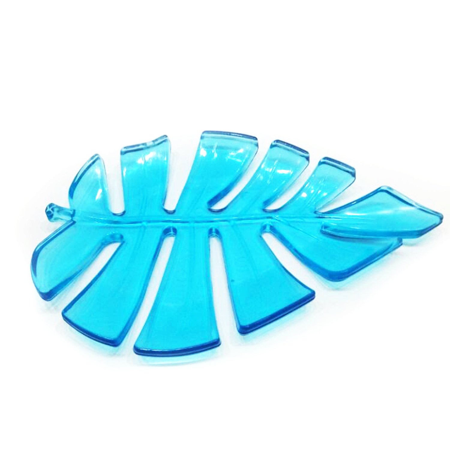 Amazing New Silicon Soap Dish Soap Box Various Colours and Style (Blue Leaf)