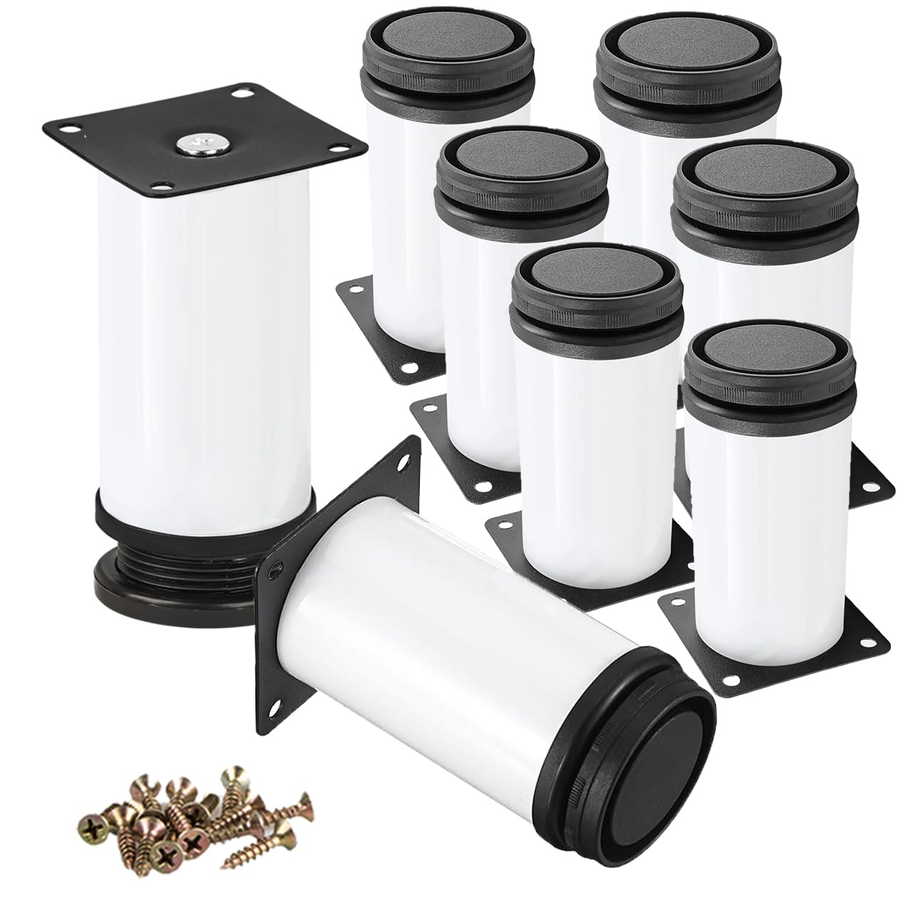 Patas de metal para muebles cojos: solucione desniveles en armarios con este pack de 10 cm