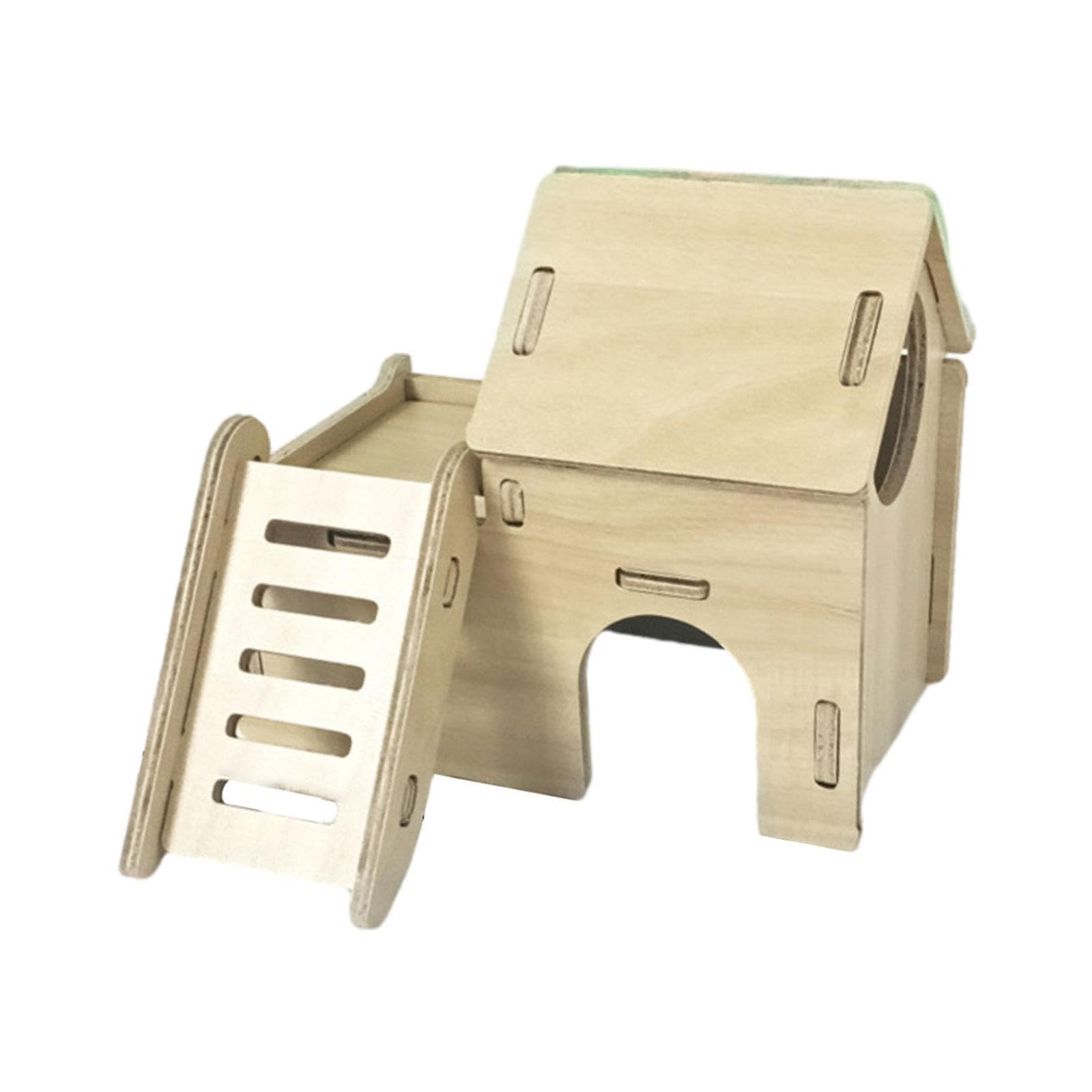 mophrati Small Animals Habitat Hides House Hut Pets Innovative Durable Build Enhances Safe Chewing Opportunities And Restful Environments Small Hamster Wood , Style A