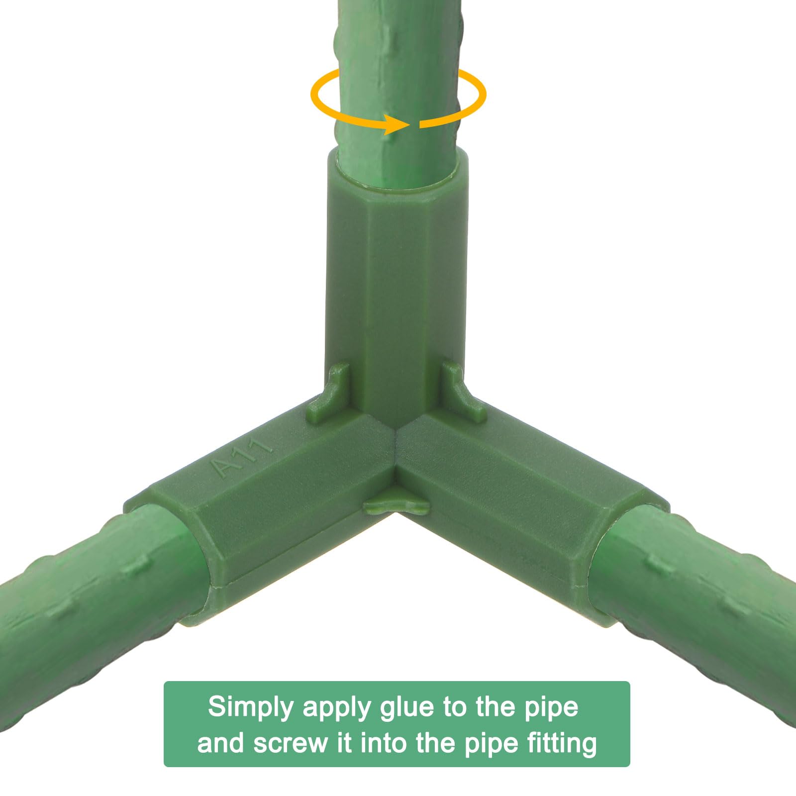 M METERXITY 12 Pièces 11mm Connecteurs De Construction De Cadre De Serre, Raccord De Tuyau à Angle Droit 3 Voies Pour Treillis De Raisin/Abri Solaire, Accessoires De Serre [Noir